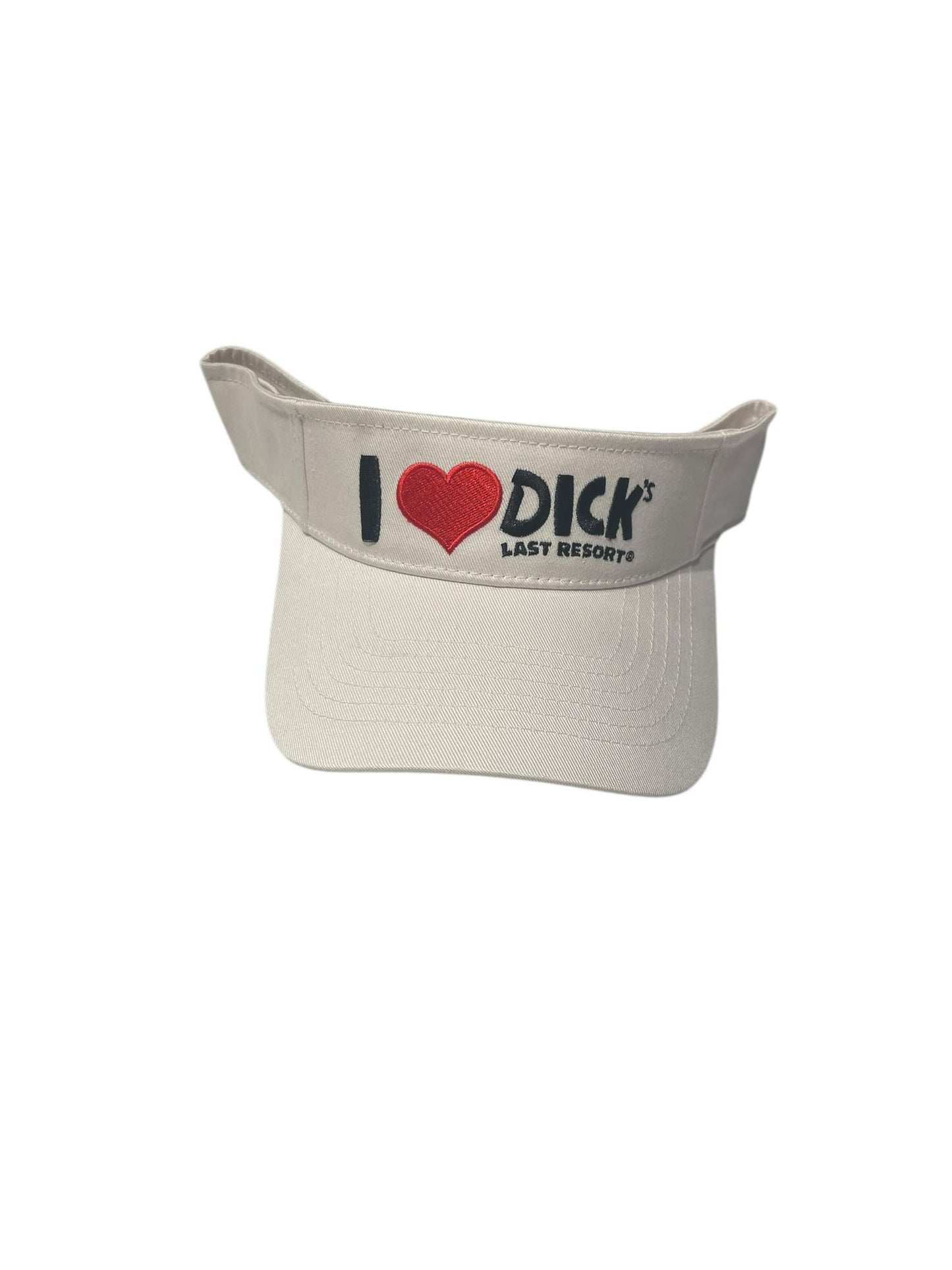 White I Heart Dick's Visor
