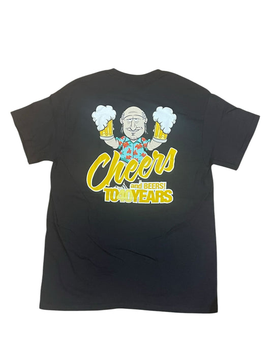 2XL Cheers & Beers to 40 Years Tee